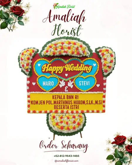 Papan Bunga Pernikahan Kaisabu Baru